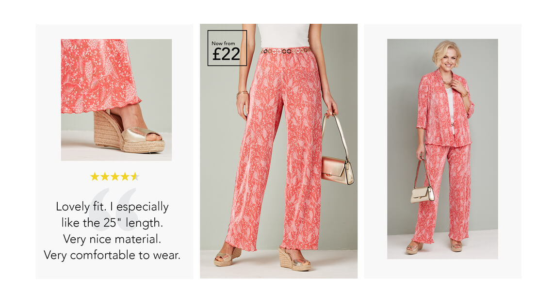Floral Plissé Trousers - LT217